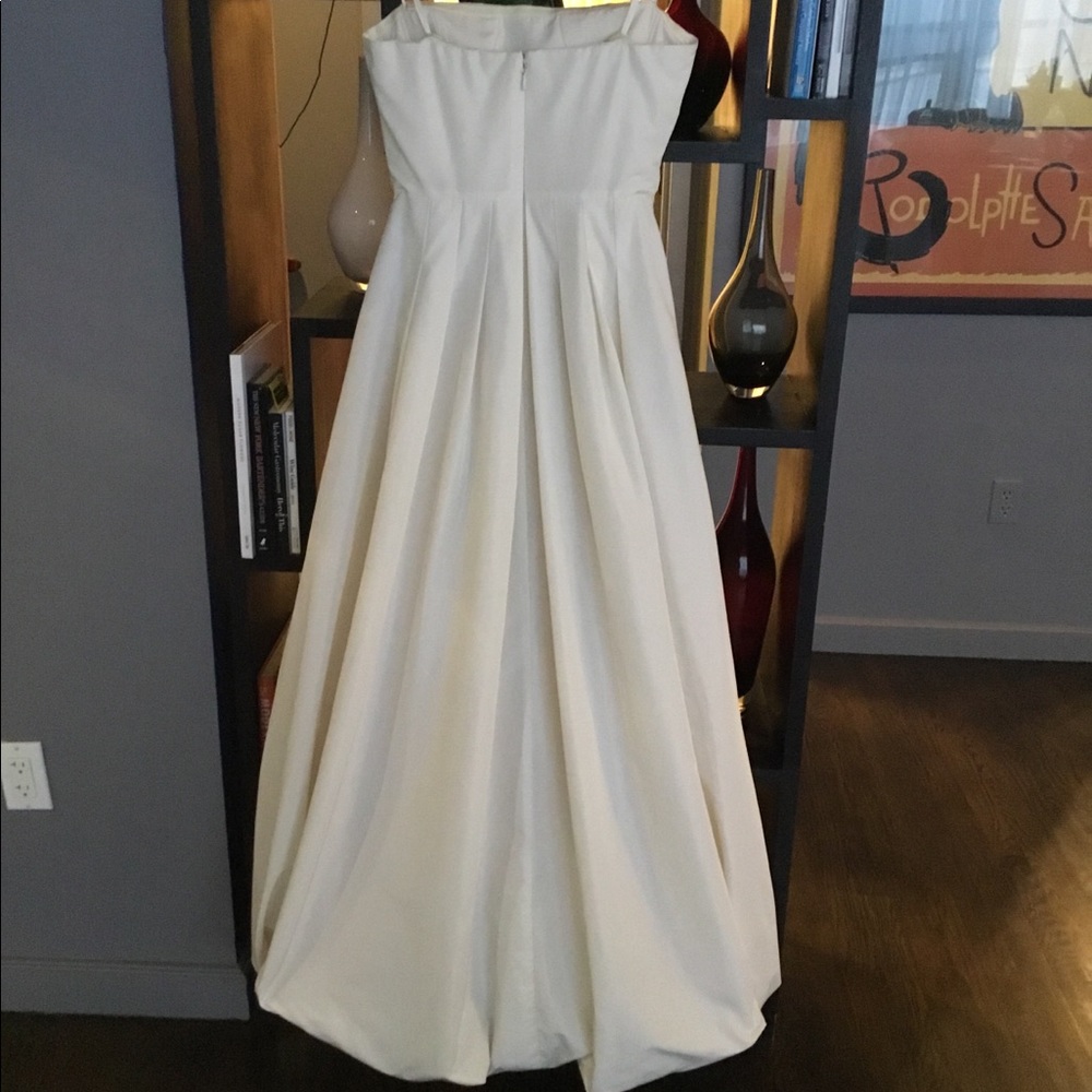 BCBG BCBGMAXAZRIA STRAPLESS TAFFETA WEDDING DRESS